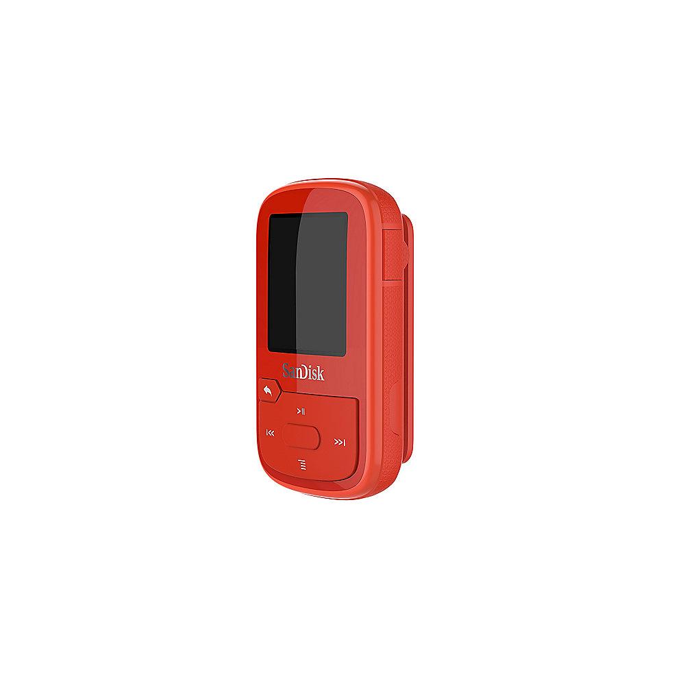 SanDisk Clip Sport Plus MP3 Player 16GB rot