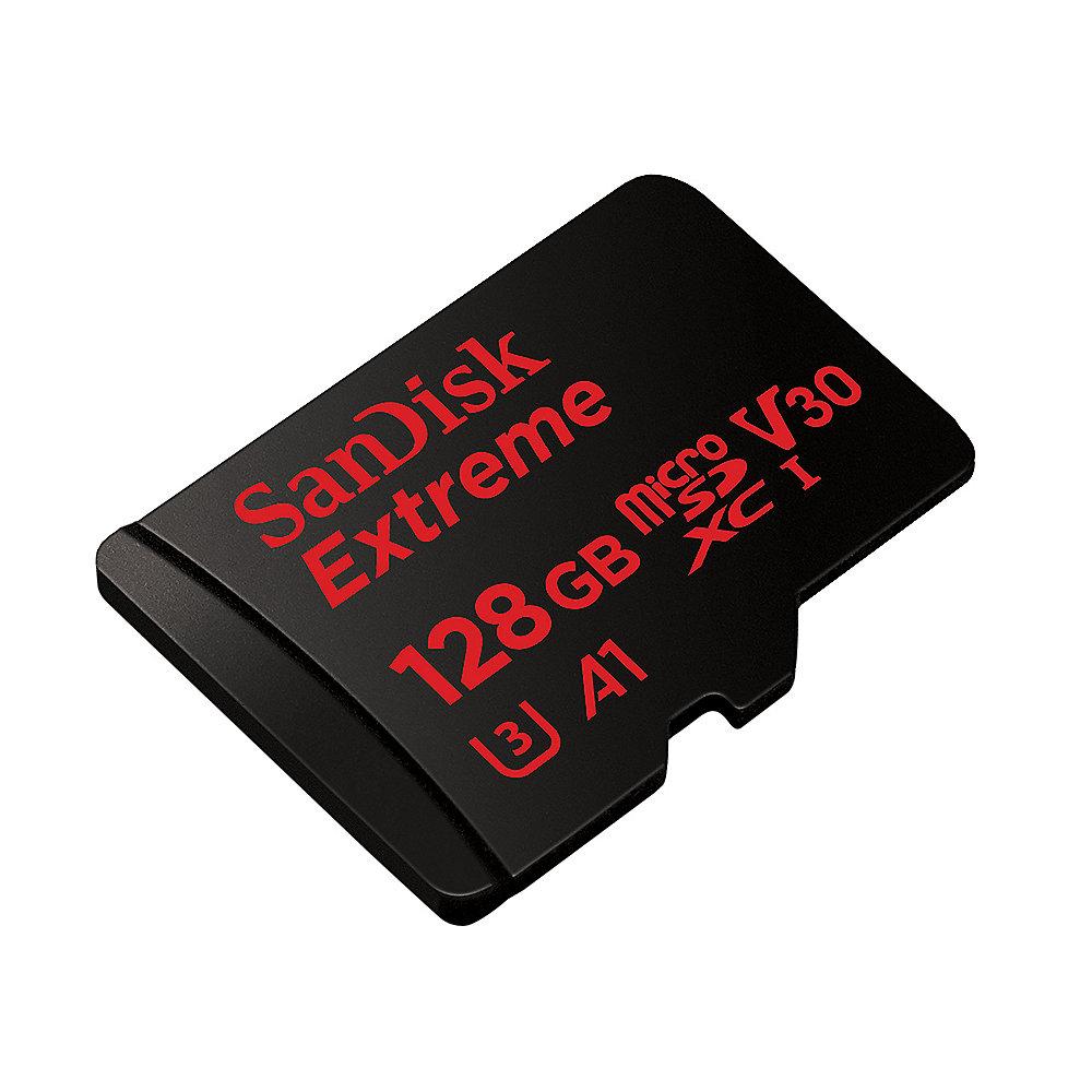 SanDisk Extreme 128GB microSDXC Speicherkarte Kit 90 MB/s, Class 10, U3, V30, A1