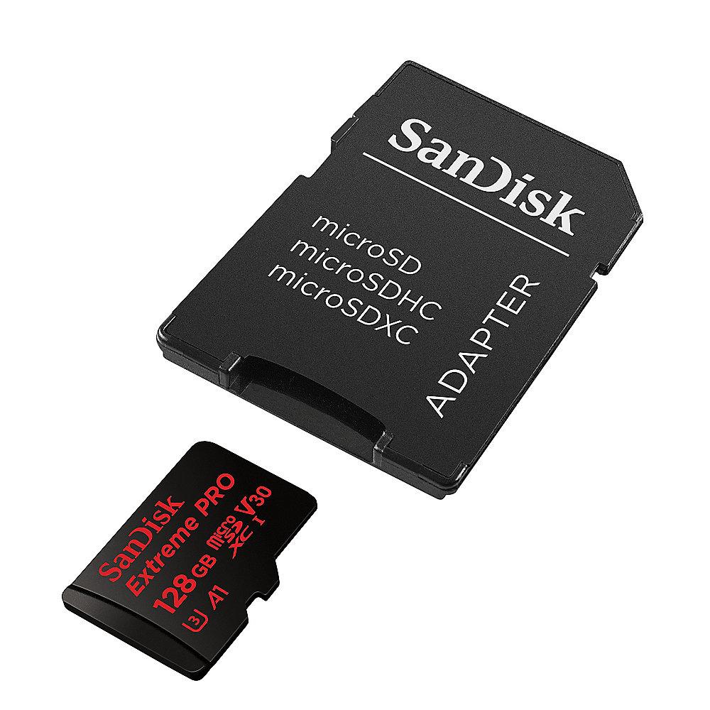 SanDisk Extreme Pro 128GB microSDXC Speicherkarte Kit 90 MB/s, Class 10, U3, A1