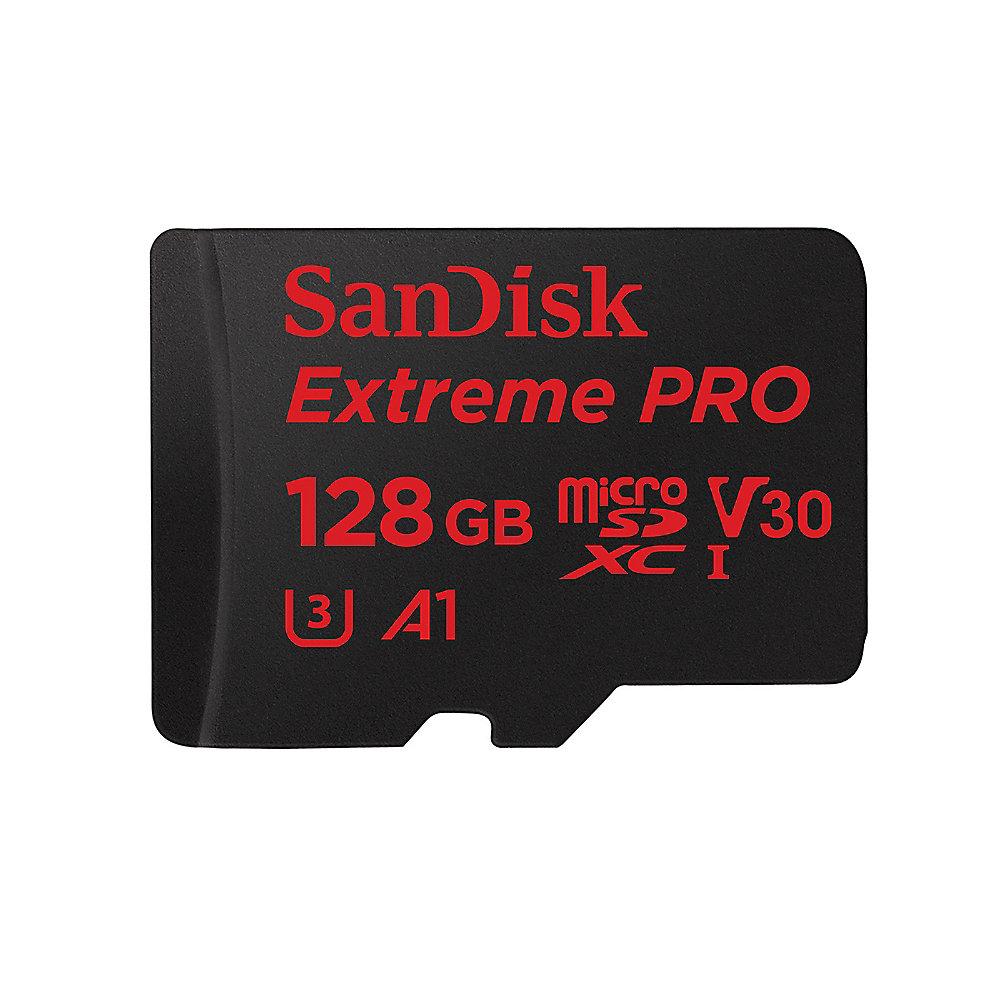 SanDisk Extreme Pro 128GB microSDXC Speicherkarte Kit 90 MB/s, Class 10, U3, A1