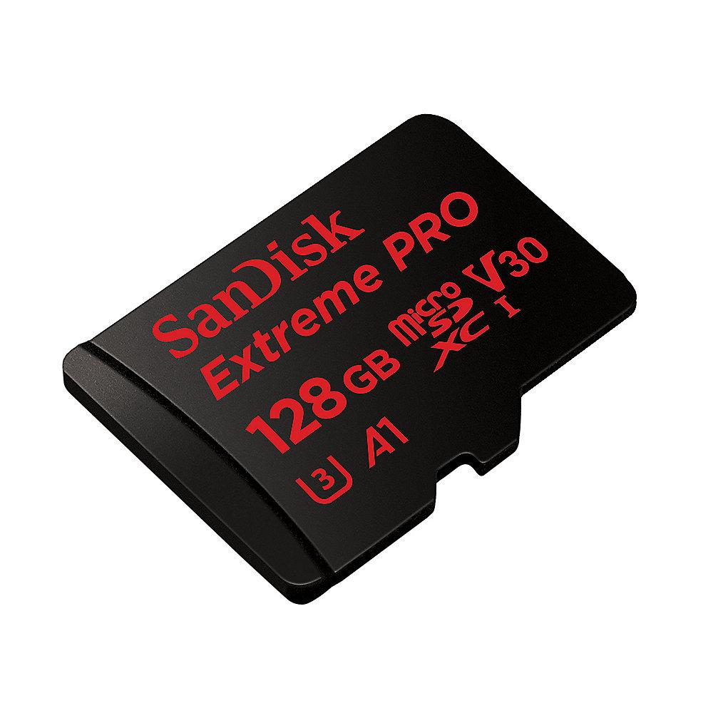 SanDisk Extreme Pro 128GB microSDXC Speicherkarte Kit 90 MB/s, Class 10, U3, A1
