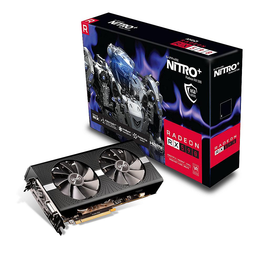 Sapphire AMD Radeon RX 590 Nitro  OC 8GB Grafikkarte 2xHDMI/2xDP/DVI-D