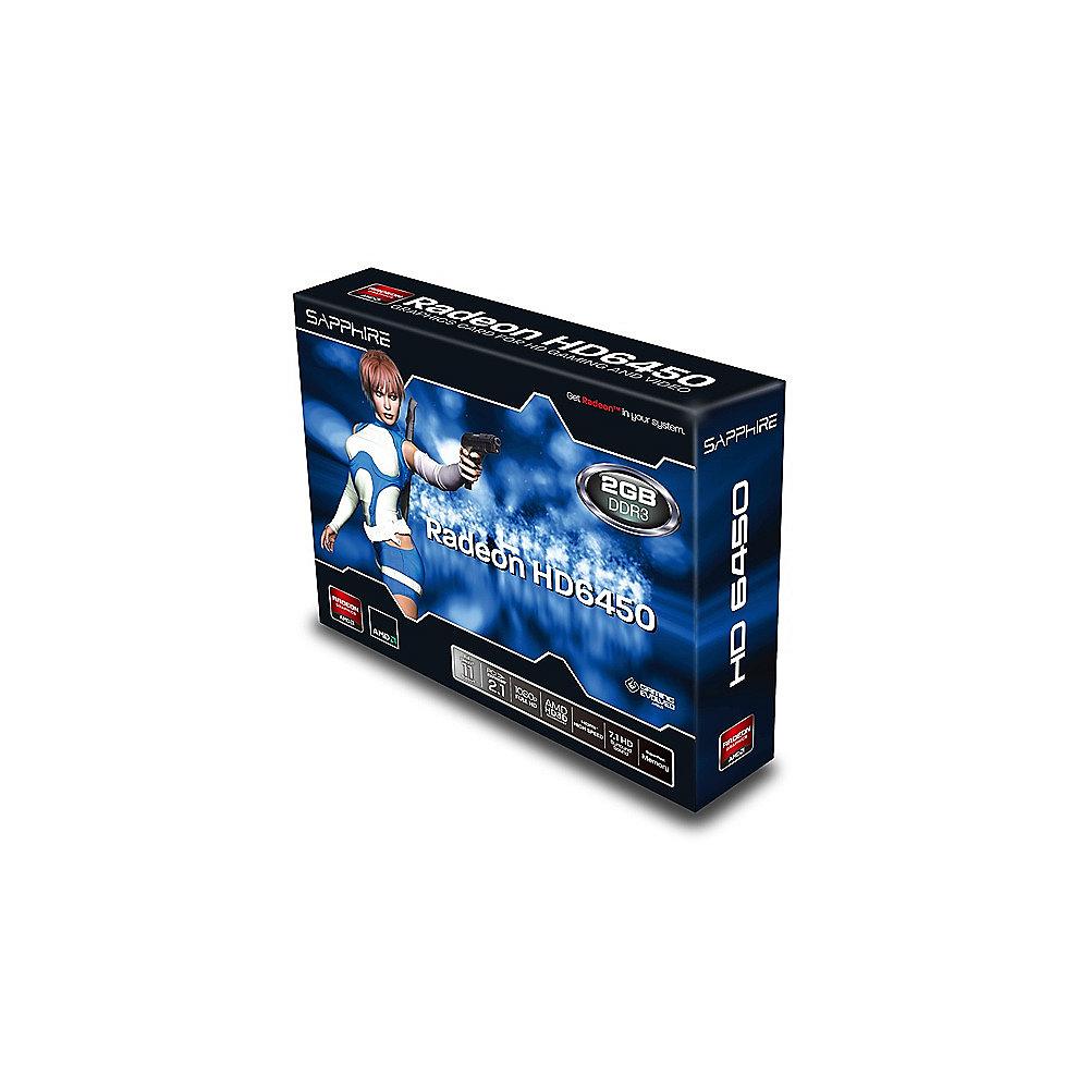 Sapphire Radeon HD 6450 2GB DDR3 PCIe Grafikkarte DVI/HDMI/VGA LiteRetail, Sapphire, Radeon, HD, 6450, 2GB, DDR3, PCIe, Grafikkarte, DVI/HDMI/VGA, LiteRetail