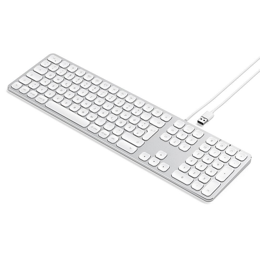 Satechi Aluminium Tastatur kabelgebunden für Mac silber