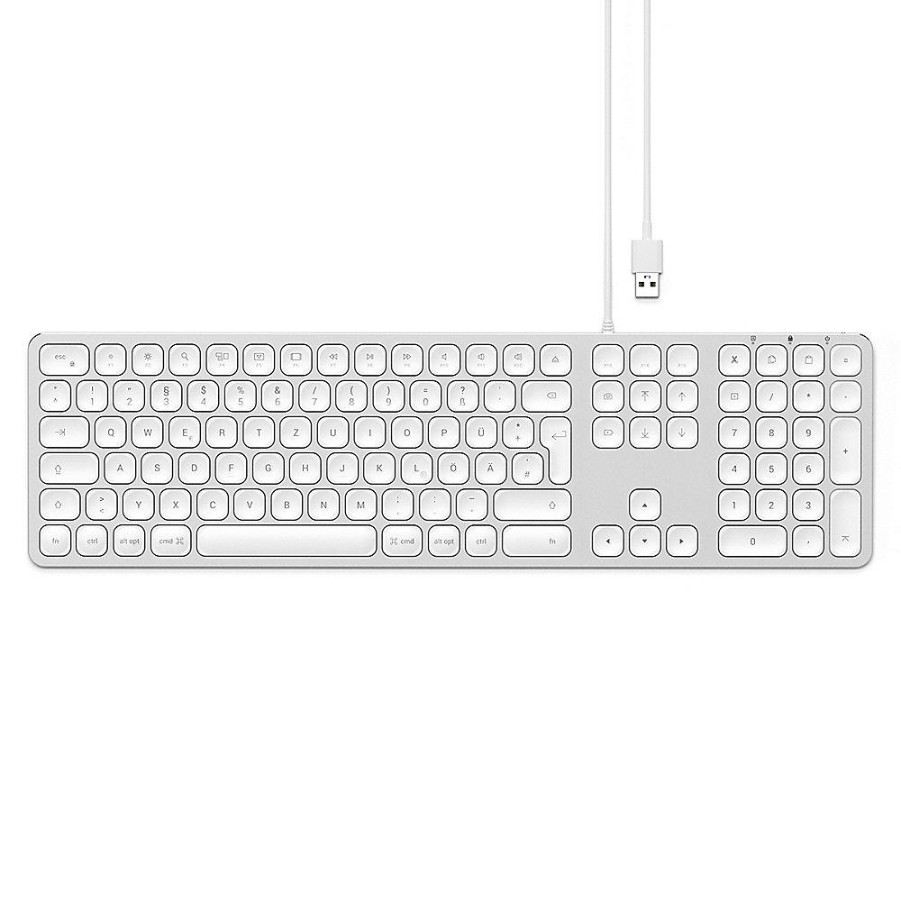 Satechi Aluminium Tastatur kabelgebunden für Mac silber, Satechi, Aluminium, Tastatur, kabelgebunden, Mac, silber