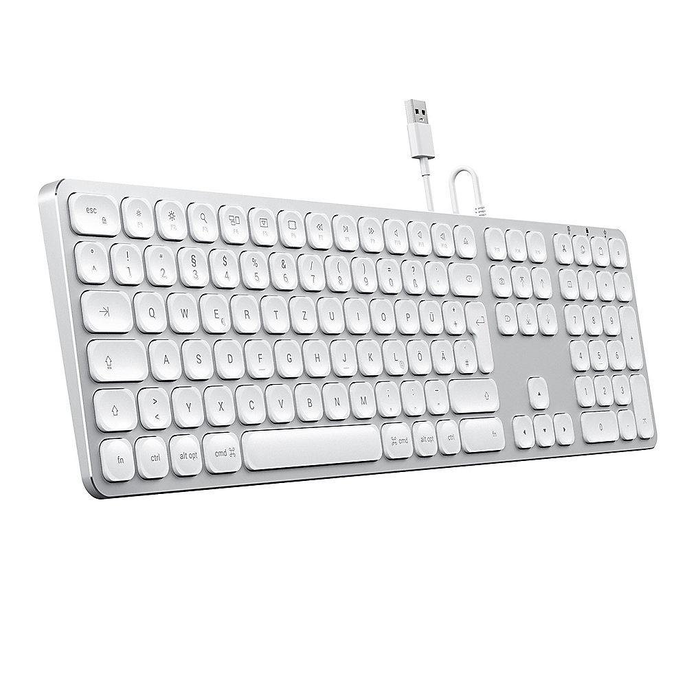 Satechi Aluminium Tastatur kabelgebunden für Mac silber