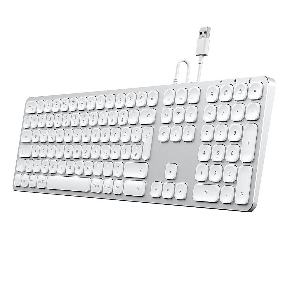 Satechi Aluminium Tastatur kabelgebunden für Mac silber, Satechi, Aluminium, Tastatur, kabelgebunden, Mac, silber