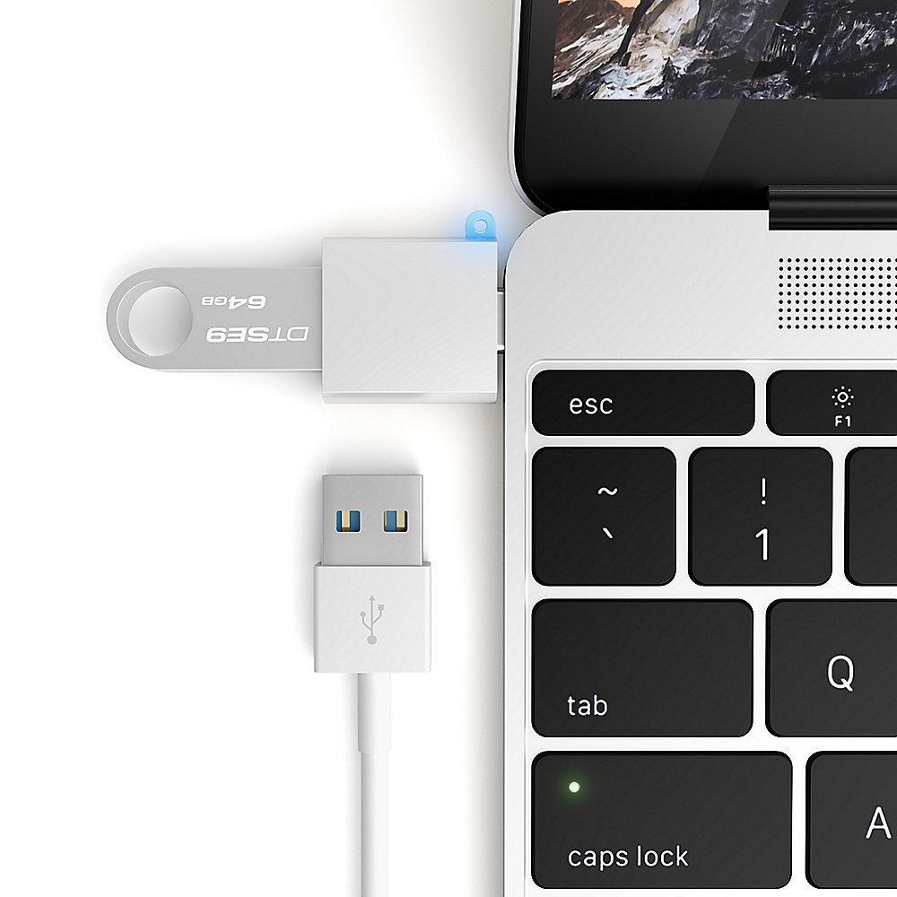 Satechi USB-C Adapter auf USB 3.0 Silber, Satechi, USB-C, Adapter, USB, 3.0, Silber