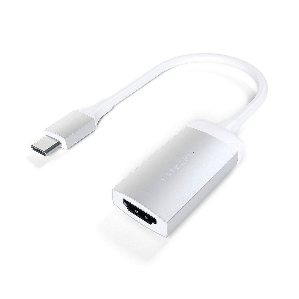 Satechi USB-C auf 4K HDMI Adapter Silber, Satechi, USB-C, 4K, HDMI, Adapter, Silber