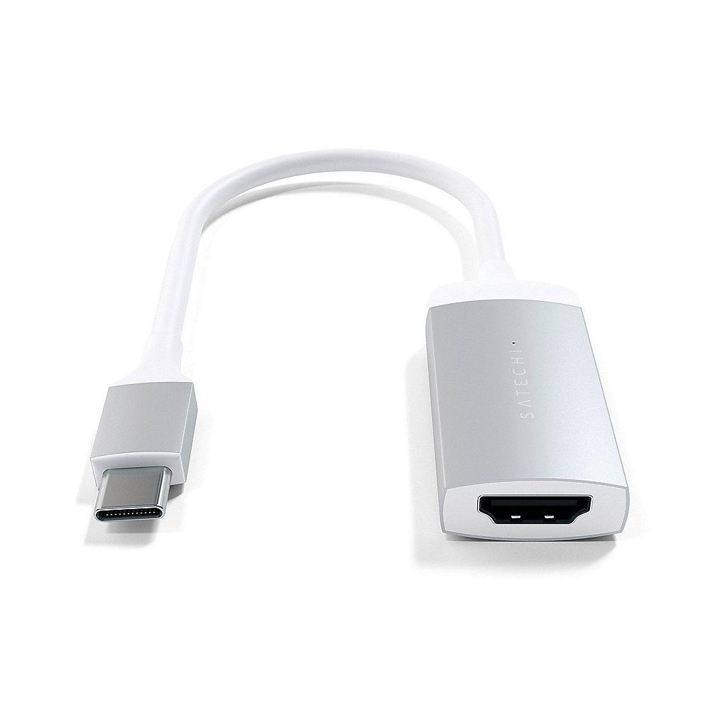 Satechi USB-C auf 4K HDMI Adapter Silber, Satechi, USB-C, 4K, HDMI, Adapter, Silber