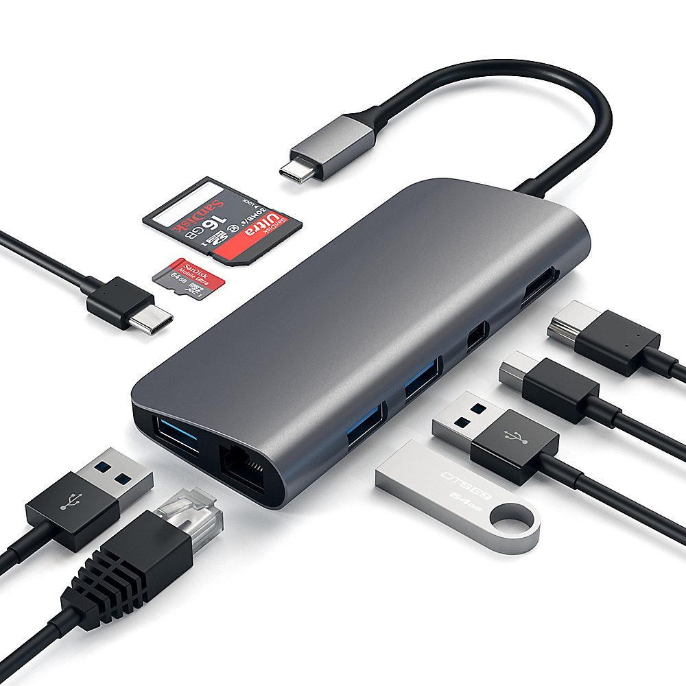 Satechi USB-C Multimedia Adapter Space Gray, Satechi, USB-C, Multimedia, Adapter, Space, Gray