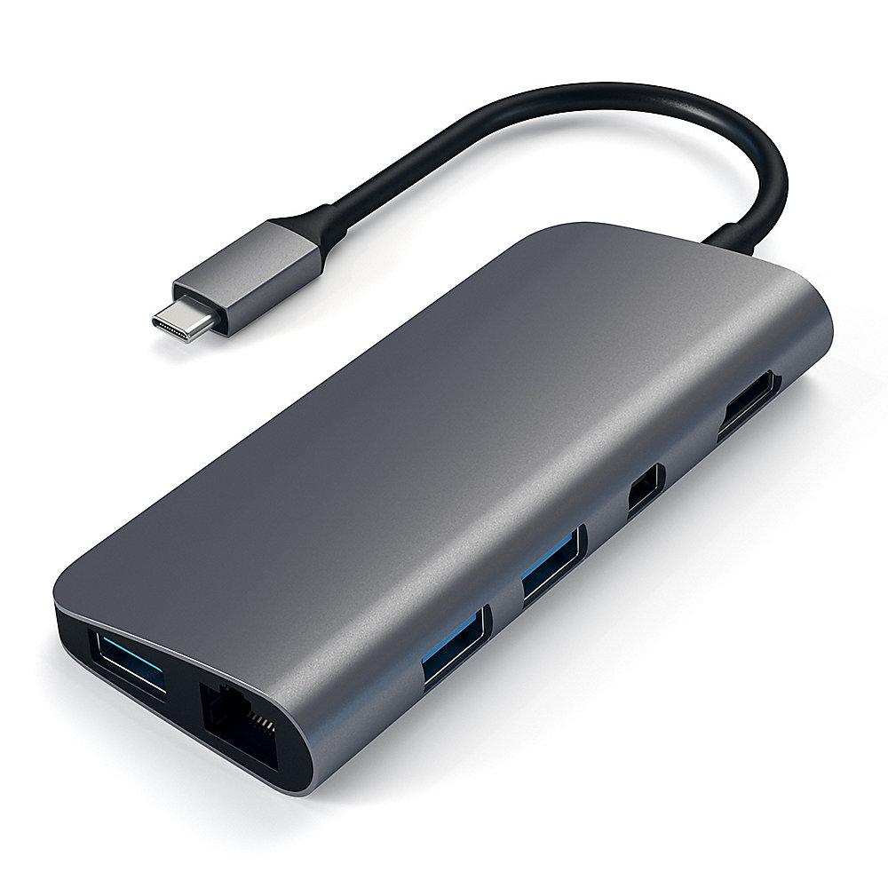 Satechi USB-C Multimedia Adapter Space Gray, Satechi, USB-C, Multimedia, Adapter, Space, Gray