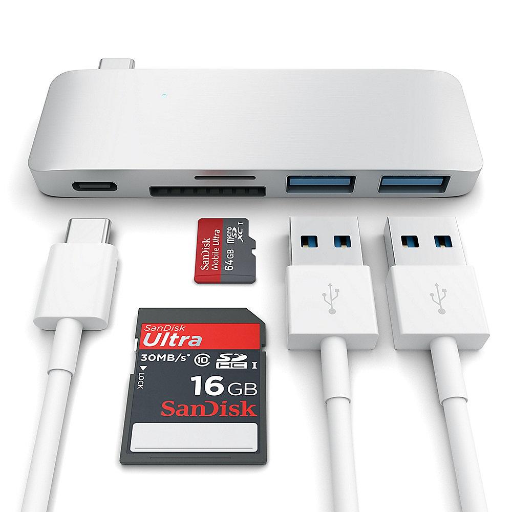 Satechi USB-C Passthrough Hub Silber für Macbook 12