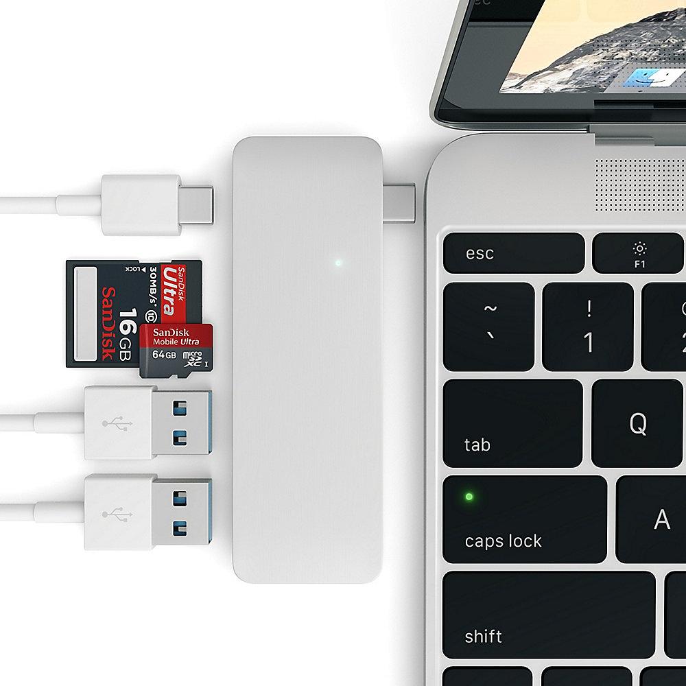 Satechi USB-C Passthrough Hub Silber für Macbook 12