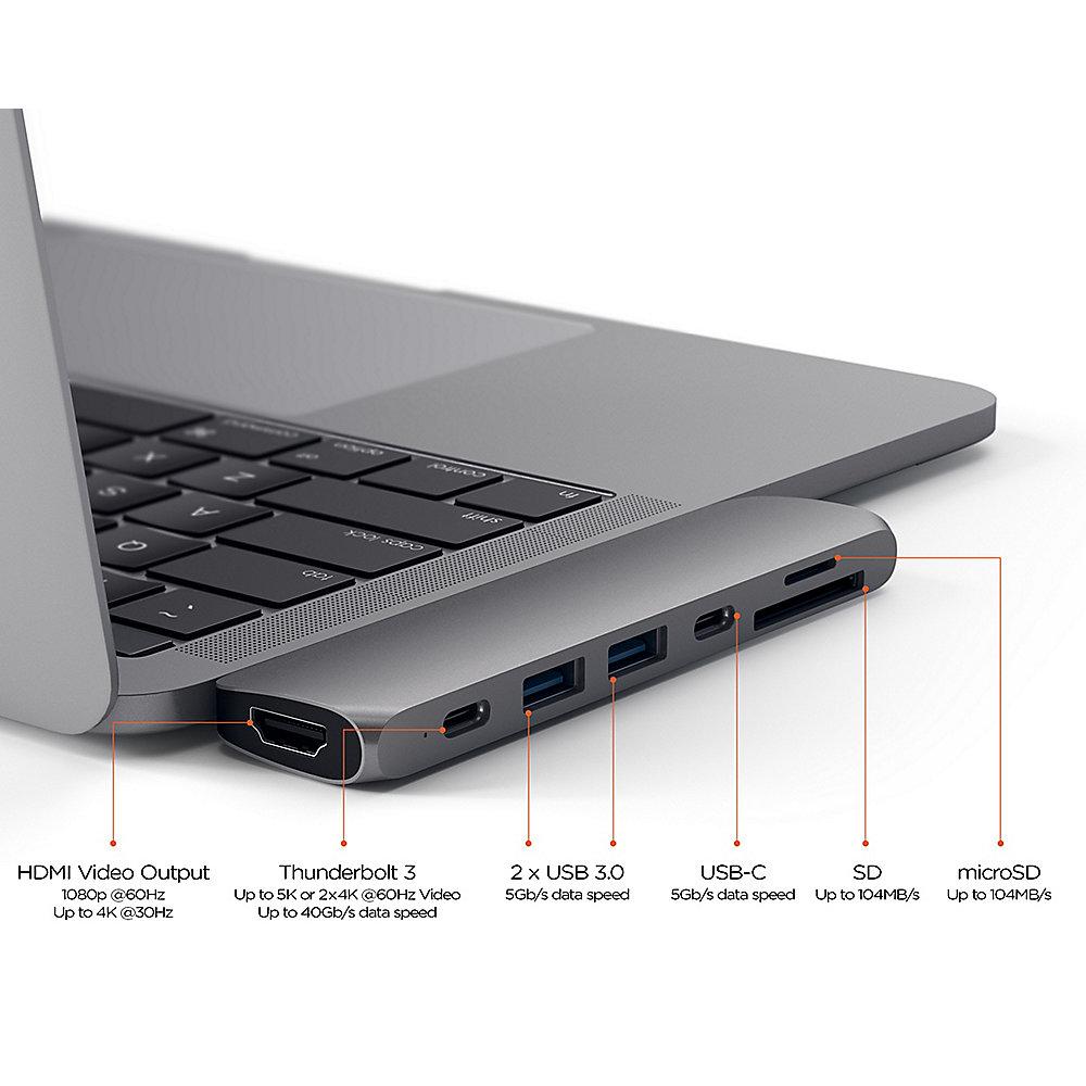 Satechi USB-C Pro Hub Multi-Port Adapter 4K HDMI Space Gray, Satechi, USB-C, Pro, Hub, Multi-Port, Adapter, 4K, HDMI, Space, Gray