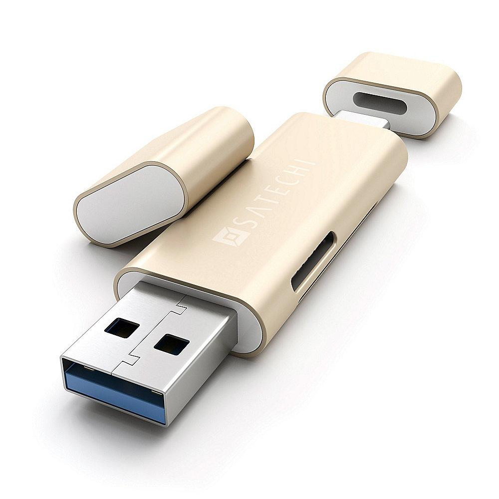 Satechi USB-C USB 3.0 und Micro/SD Card Reader Gold