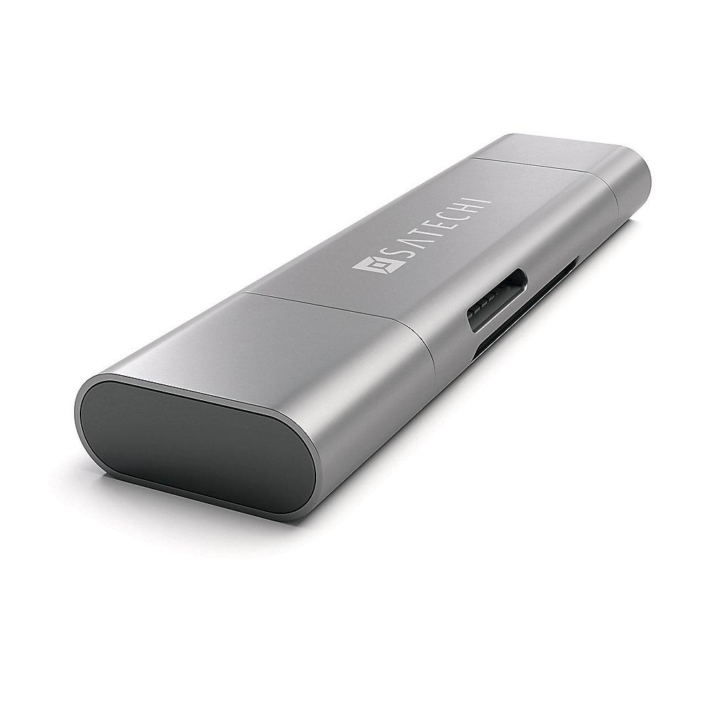 Satechi USB-C USB 3.0 und Micro/SD Card Reader Space Gray, Satechi, USB-C, USB, 3.0, Micro/SD, Card, Reader, Space, Gray