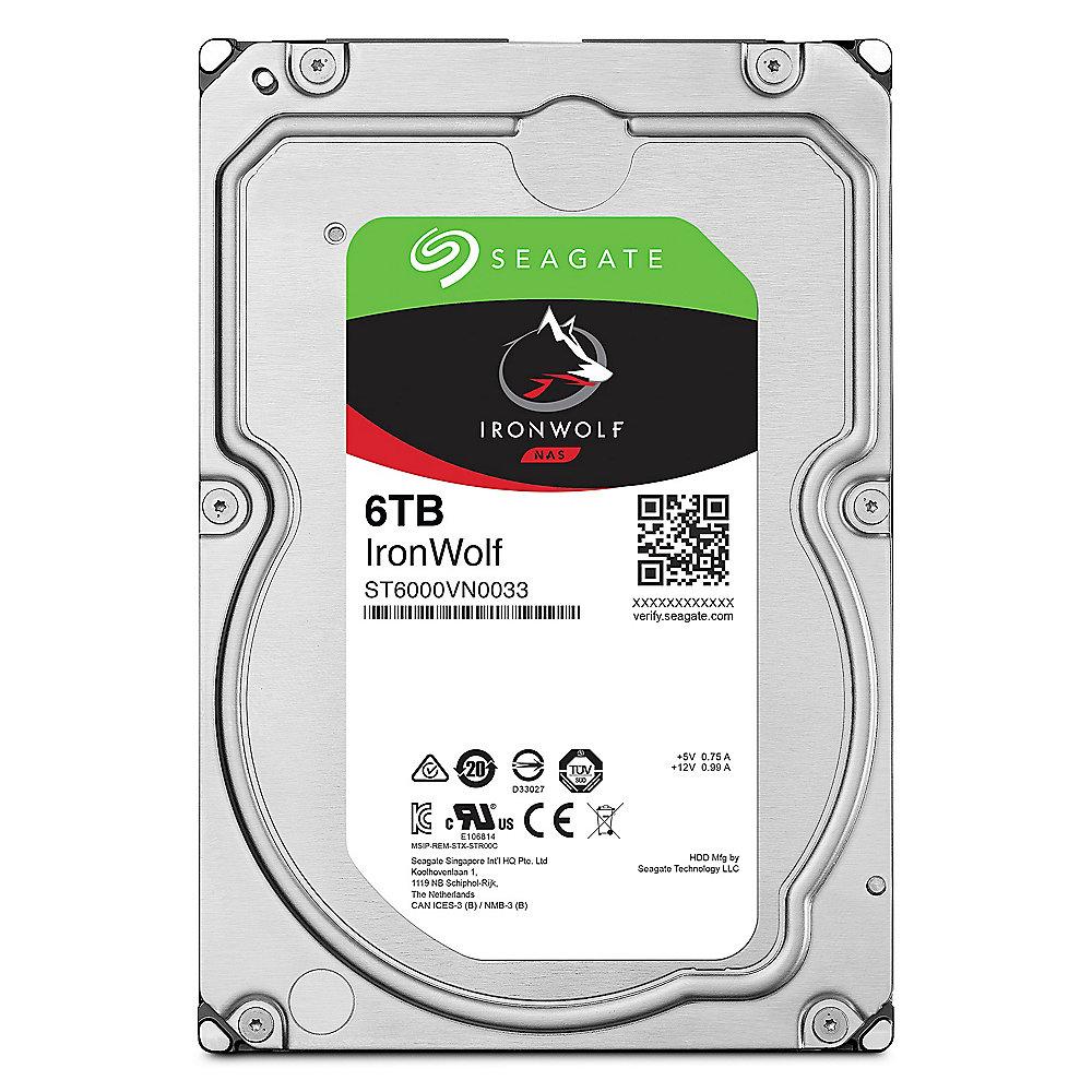 Seagate IronWolf NAS HDD ST6000VN0033 - 6TB 3.5zoll SATA600   2 Jahre Rescue