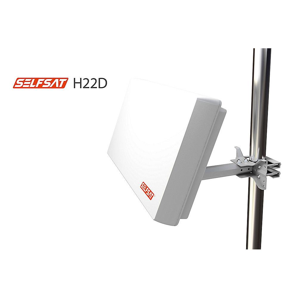 Selfsat H22D Flachantenne mit austauschbarem Single LNB, Selfsat, H22D, Flachantenne, austauschbarem, Single, LNB