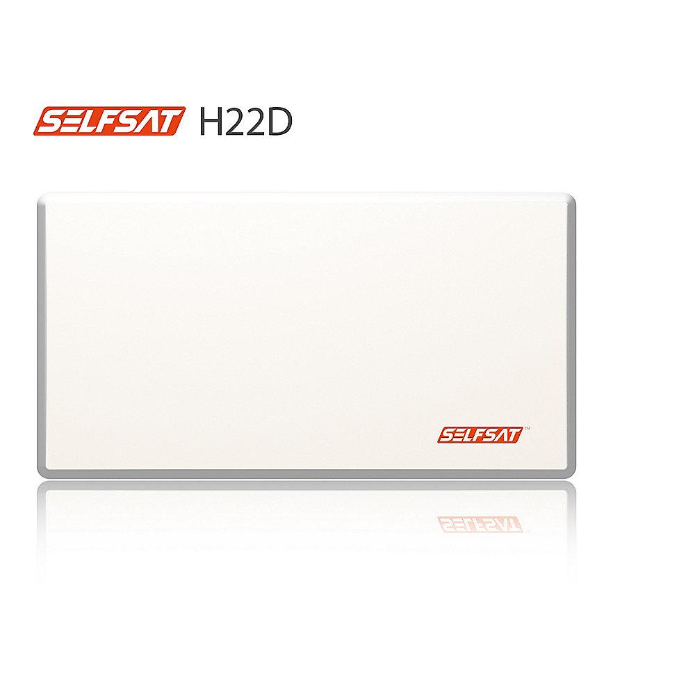 Selfsat H22D Flachantenne mit austauschbarem Single LNB, Selfsat, H22D, Flachantenne, austauschbarem, Single, LNB