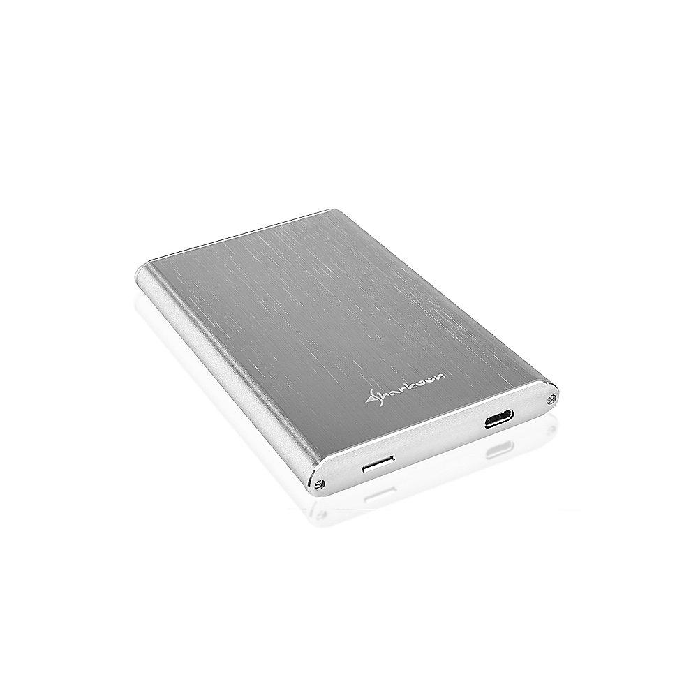 Sharkoon Rapid Case USB3.1 (Typ-C) 2.5 Zoll Festplattengehäuse silber, Sharkoon, Rapid, Case, USB3.1, Typ-C, 2.5, Zoll, Festplattengehäuse, silber