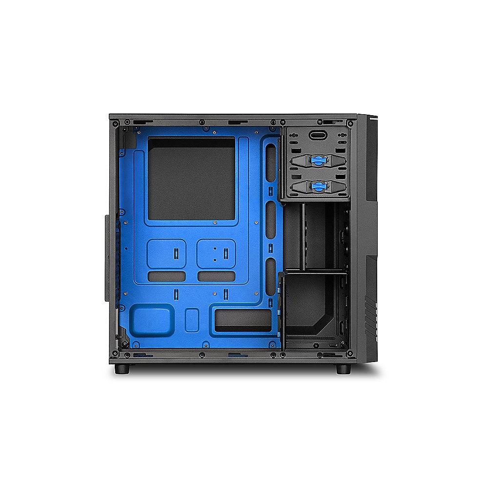 Sharkoon T3-W Midi-Tower Gehäuse mit Fenster, 2x120 mm Lüfter (Blaue LED) USB3.0, Sharkoon, T3-W, Midi-Tower, Gehäuse, Fenster, 2x120, mm, Lüfter, Blaue, LED, USB3.0