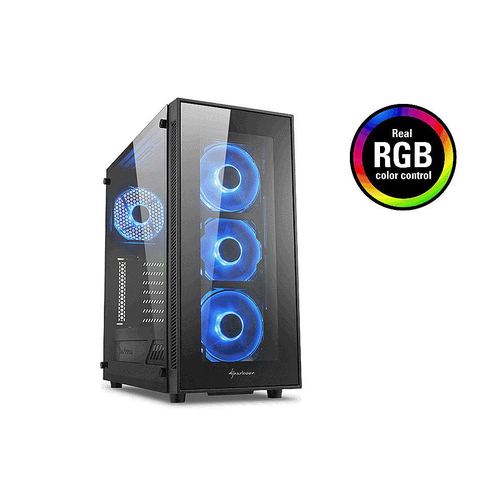 Sharkoon TG5 Midi-Tower ATX Gaming Gehäuse RGB LED, Seitenfenster