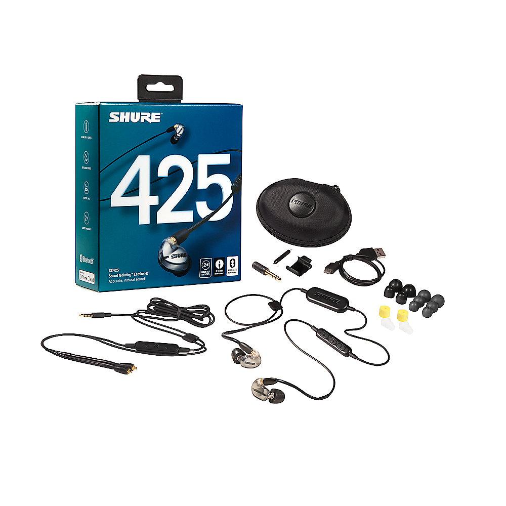 Shure SE425 Sound Isolating In Ear Kopfhörer mit BT, Silber/Metallic
