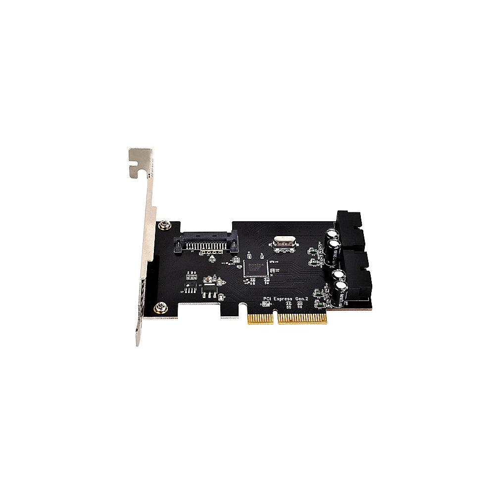 SilverStone PCI Express Karte SST-ECU01  4x USB 3.0 intern, SilverStone, PCI, Express, Karte, SST-ECU01, 4x, USB, 3.0, intern