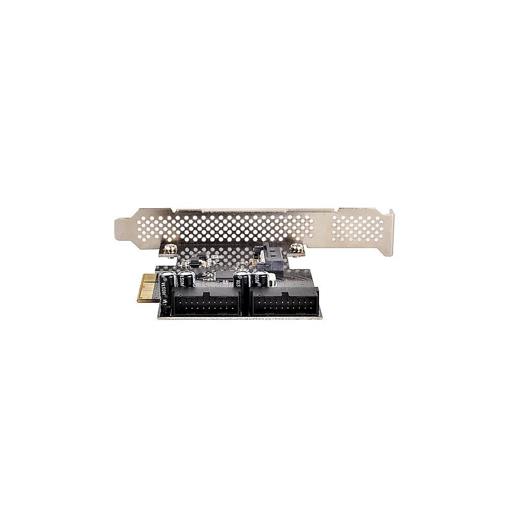 SilverStone PCI Express Karte SST-ECU01  4x USB 3.0 intern, SilverStone, PCI, Express, Karte, SST-ECU01, 4x, USB, 3.0, intern