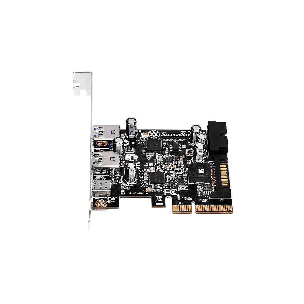 SilverStone PCI Express Karte SST-ECU05 4-Port USB 3.1 (TypC)