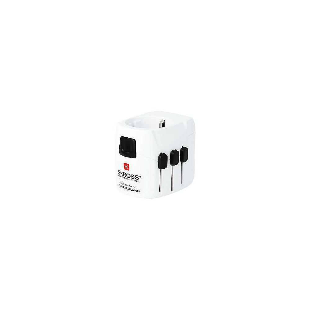 SKROSS World Adapter Pro Light USB 3-pol., SKROSS, World, Adapter, Pro, Light, USB, 3-pol.