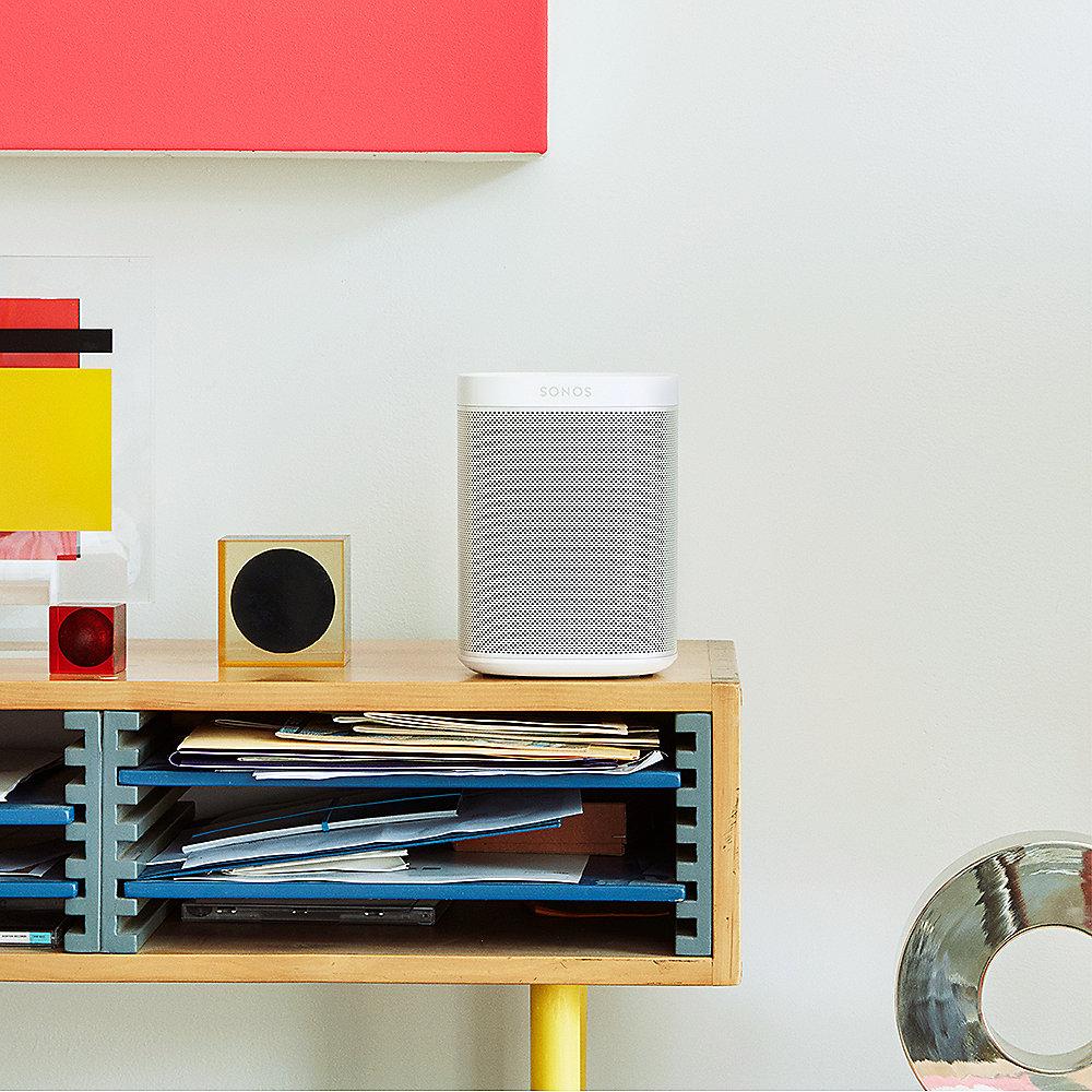 Sonos ONE weiß kompakter Multiroom All-in-One Smart Speaker Sprachsteuerung, Sonos, ONE, weiß, kompakter, Multiroom, All-in-One, Smart, Speaker, Sprachsteuerung