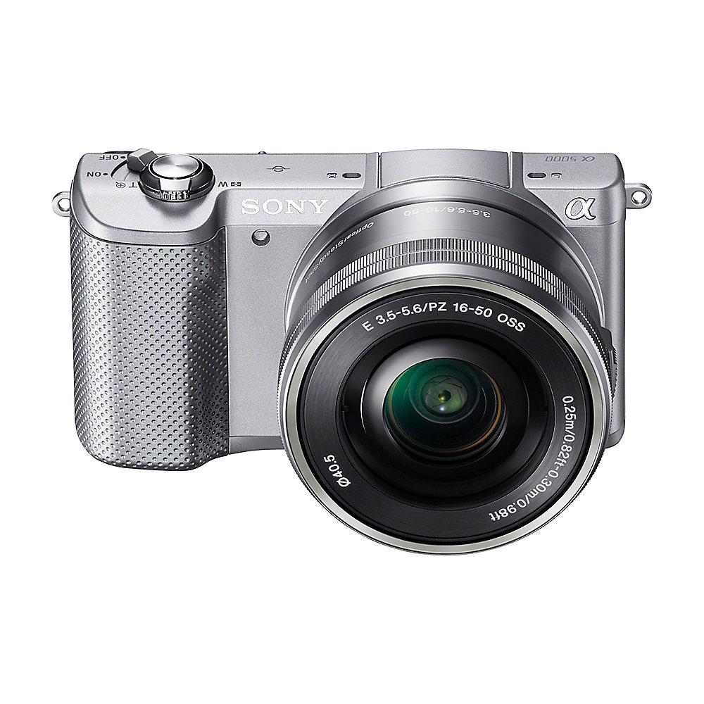 Sony Alpha 5000 Kit 16-50mm Systemkamera silber (ILCE-5000LS)
