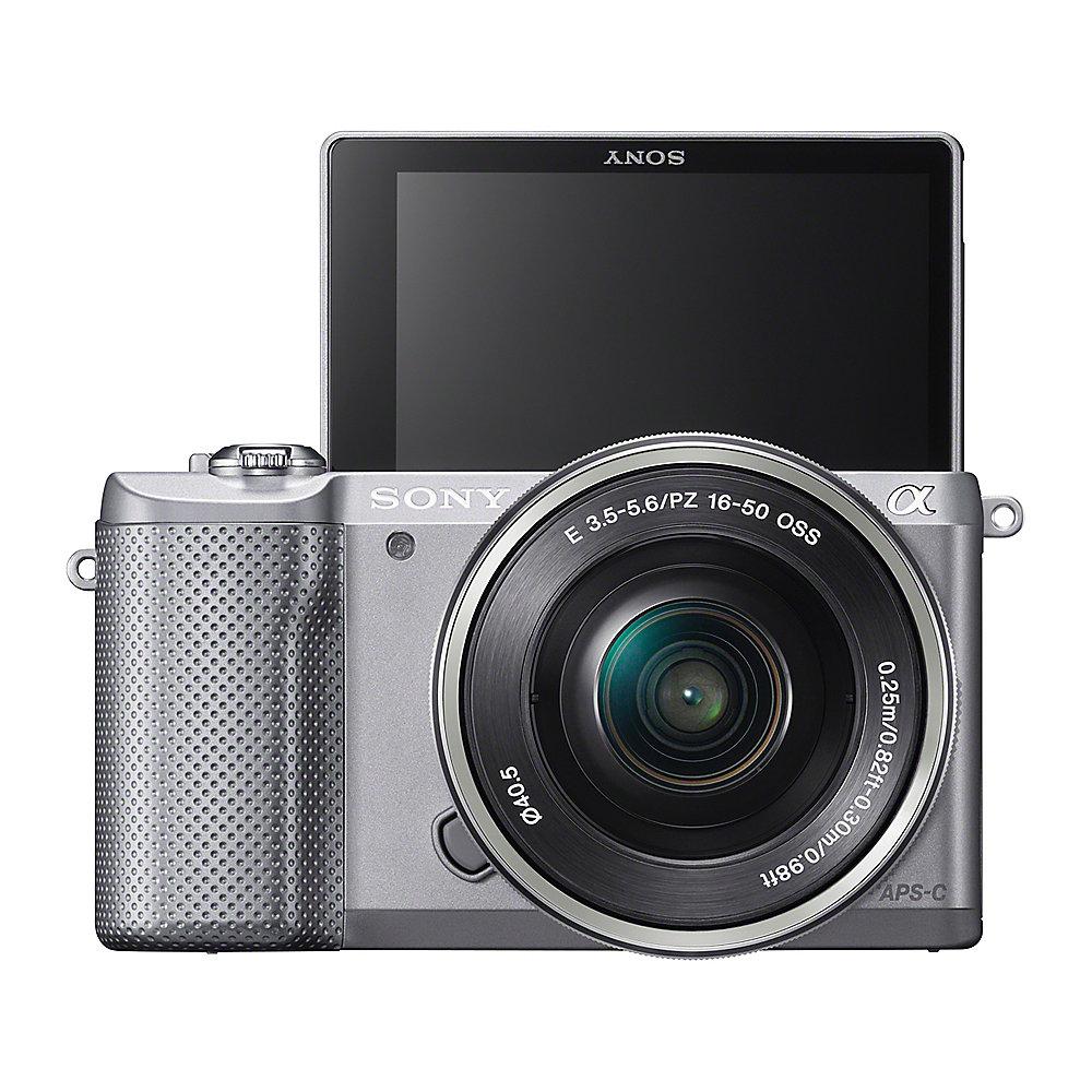 Sony Alpha 5000 Kit 16-50mm Systemkamera silber (ILCE-5000LS)