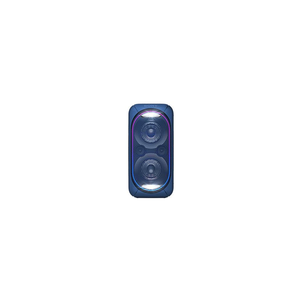 Sony GTK-XB60 Bluetooth-Lautsprecher (NFC, Akku) blau Leuchteffekt Party-Chain