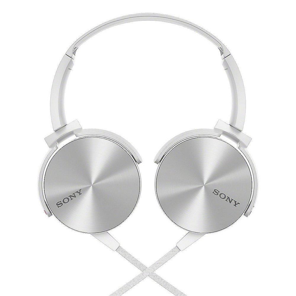 Sony MDR-XB450APB On Ear Kopfhörer Extra Bass mit Mirkofon Weiß