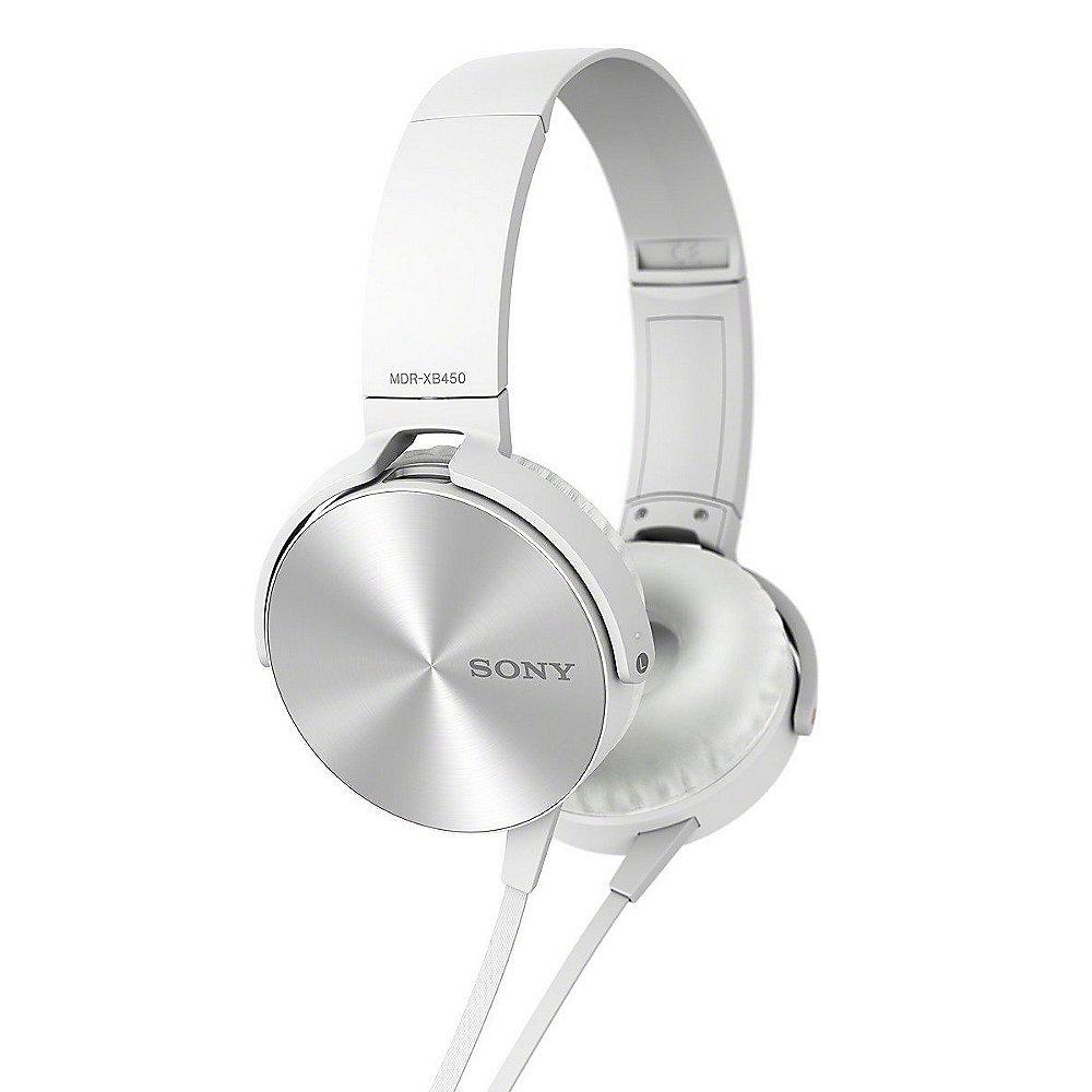 Sony MDR-XB450APB On Ear Kopfhörer Extra Bass mit Mirkofon Weiß