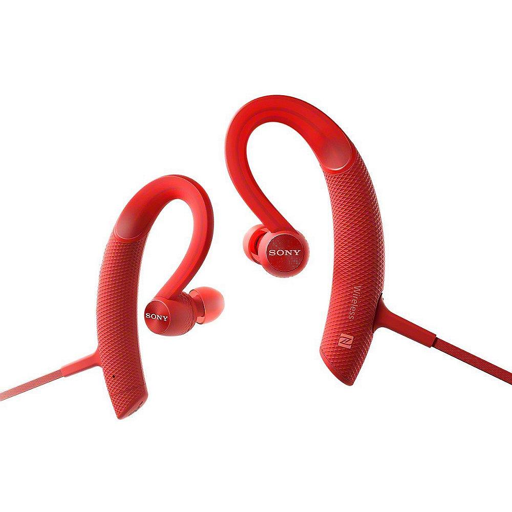Sony MDR-XB80BS In Ear Kopfhörer kabellos Bluetooth NFC Extra Bass Rot