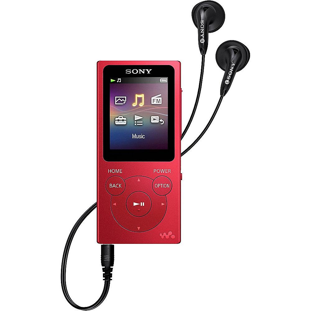 Sony NW-E394 Walkman 8GB MP3-Player (Fotos, UKW-Radio-Funktion) Rot