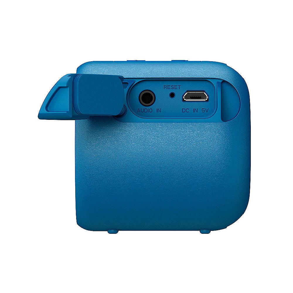 Sony SRS-XB01 tragbarer Bluetooth Lautspr. 6h Akku Spritzwassergesch. blau