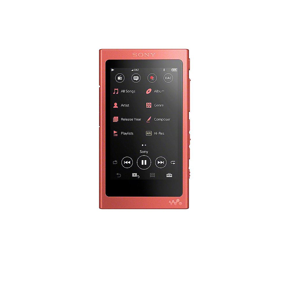 SONY Walkman NW-A45 16GB MP3 Player Bluetooth Touch Hi-Res NFC rot