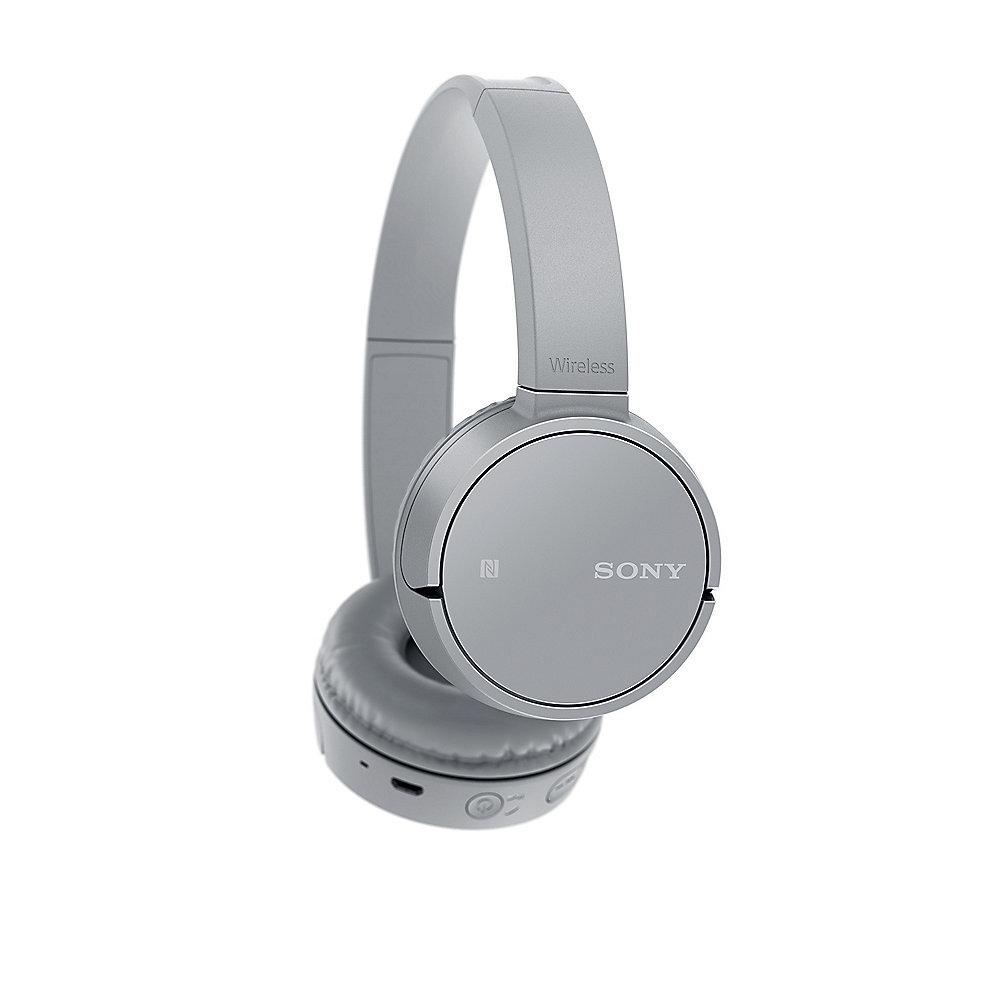 Sony WH-CH500H On Ear Kopfhörer kabellos mit BT, NFC und Voice Assistent grau
