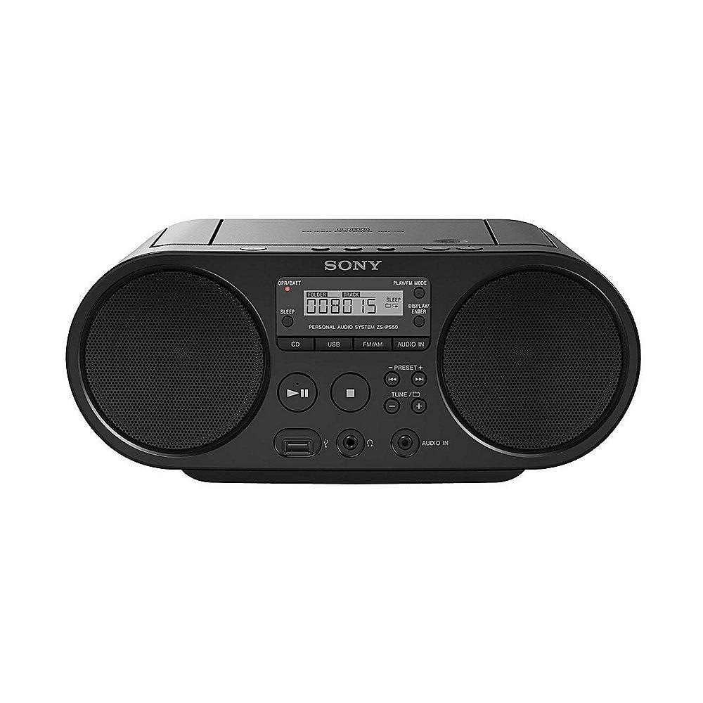 Sony ZS-PS50B CD-Boombox AM/FM mit USB schwarz