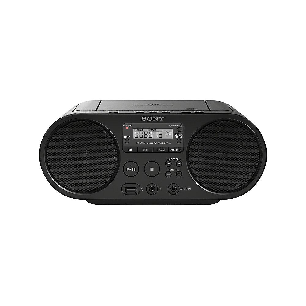 Sony ZS-PS50B CD-Boombox AM/FM mit USB schwarz