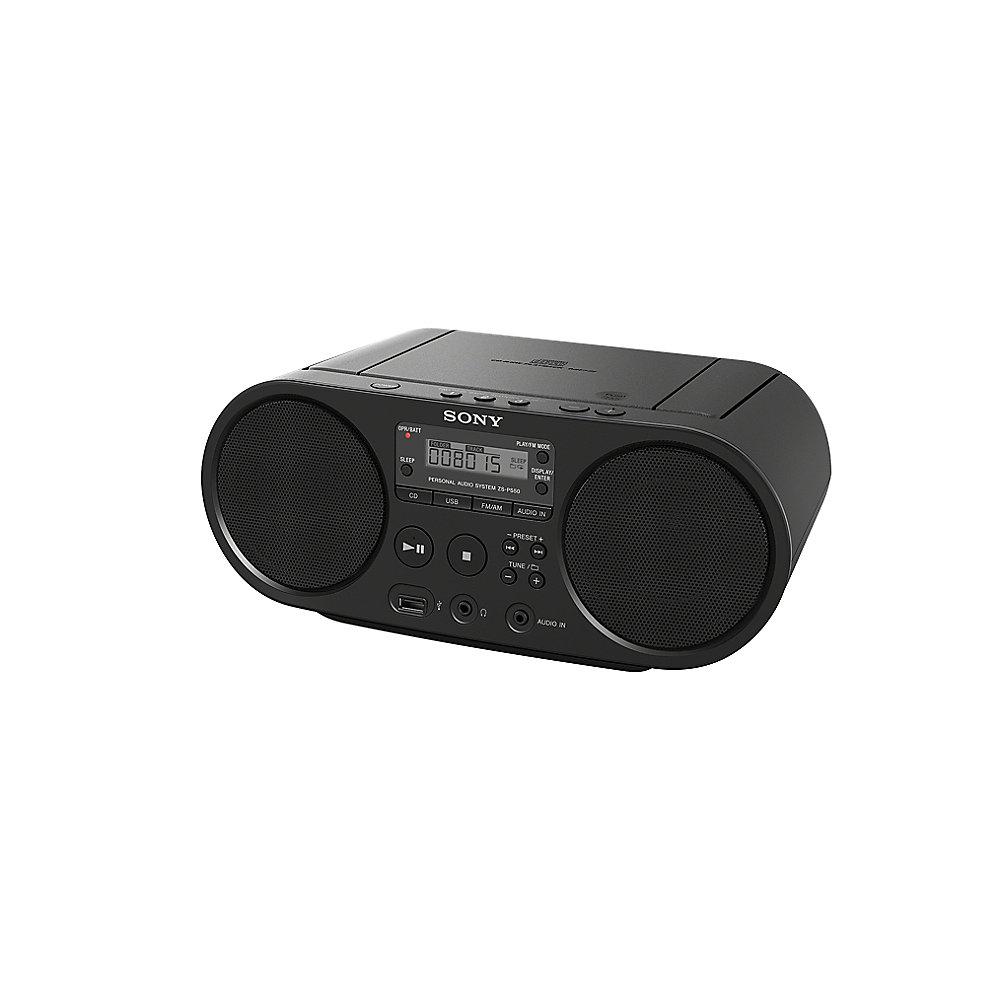 Sony ZS-PS50B CD-Boombox AM/FM mit USB schwarz