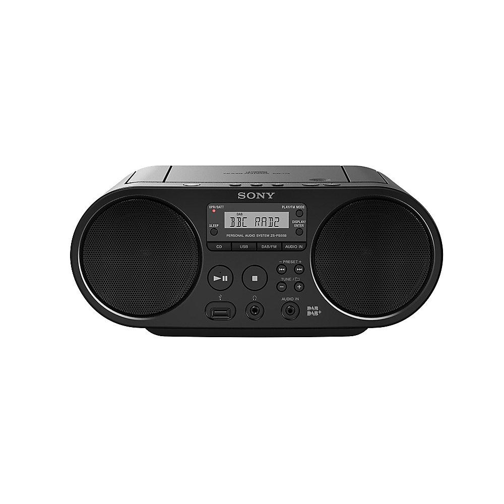 Sony ZS-PS55B CD-Boombox DAB  mit USB Schwarz