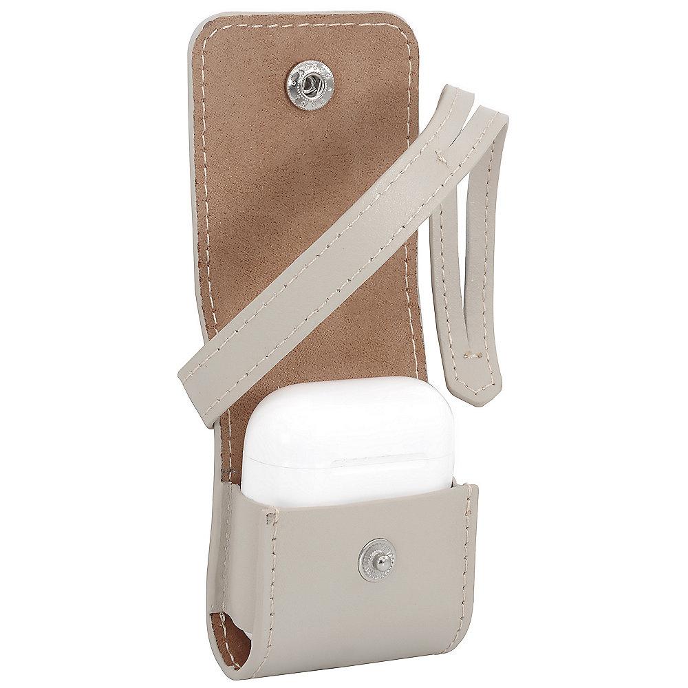 StilGut AirPod Case mit Lederband creme nappa