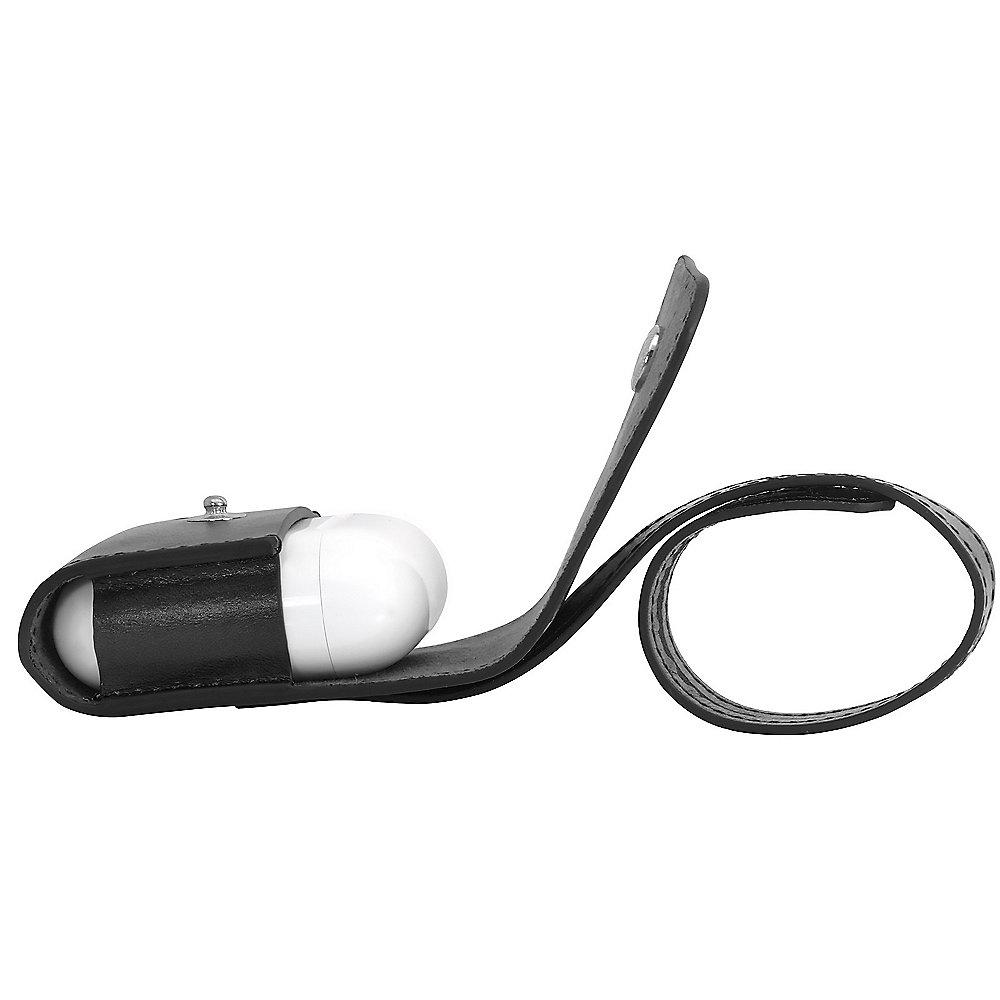 StilGut AirPod Case mit Lederband schwarz nappa