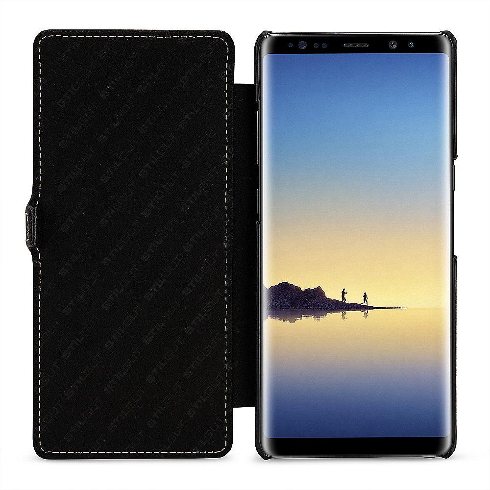 StilGut Book Type mit Clip für Samsung Galaxy Note8 schwarz